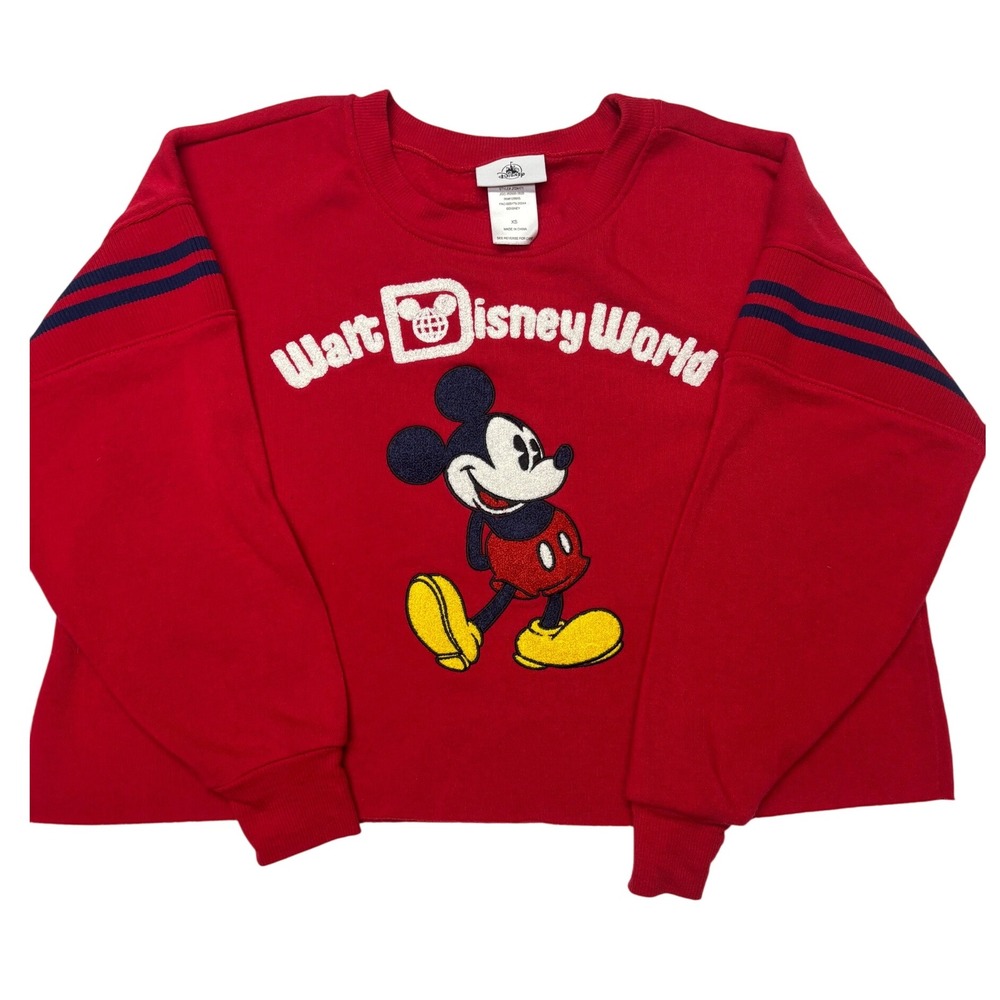 Walt Disney World | XS | Cropped |‎ Mickey Mouse | Red Sweatshirt